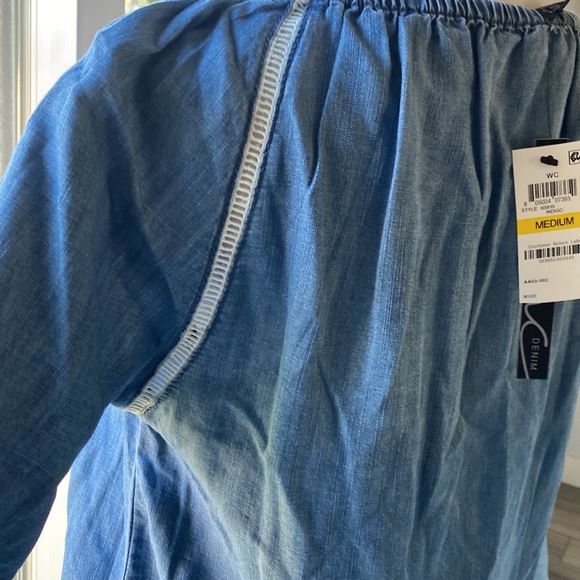 Inc denim peplum top M new with tags NWT - Picture 7 of 13